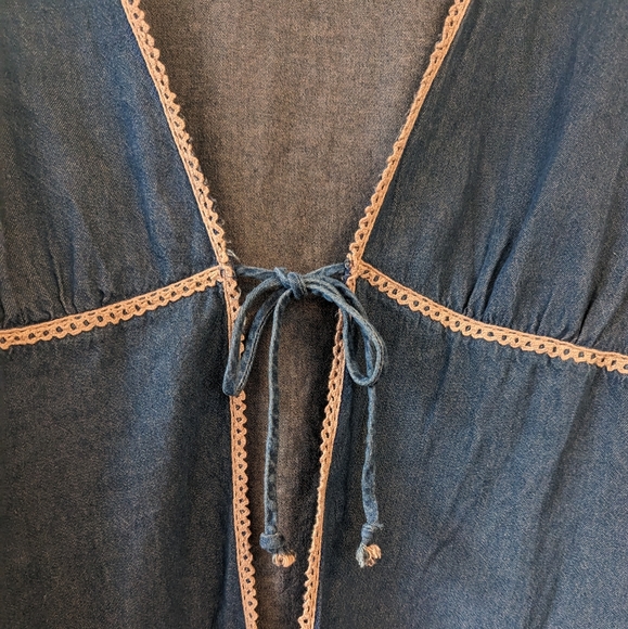 Y2K Bell Sleeve Tie Front Cardigan - Picture 6 of 11